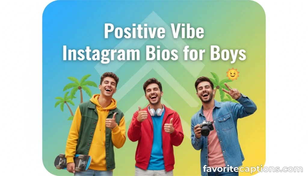 Positive Vibe Instagram Bios for Boys