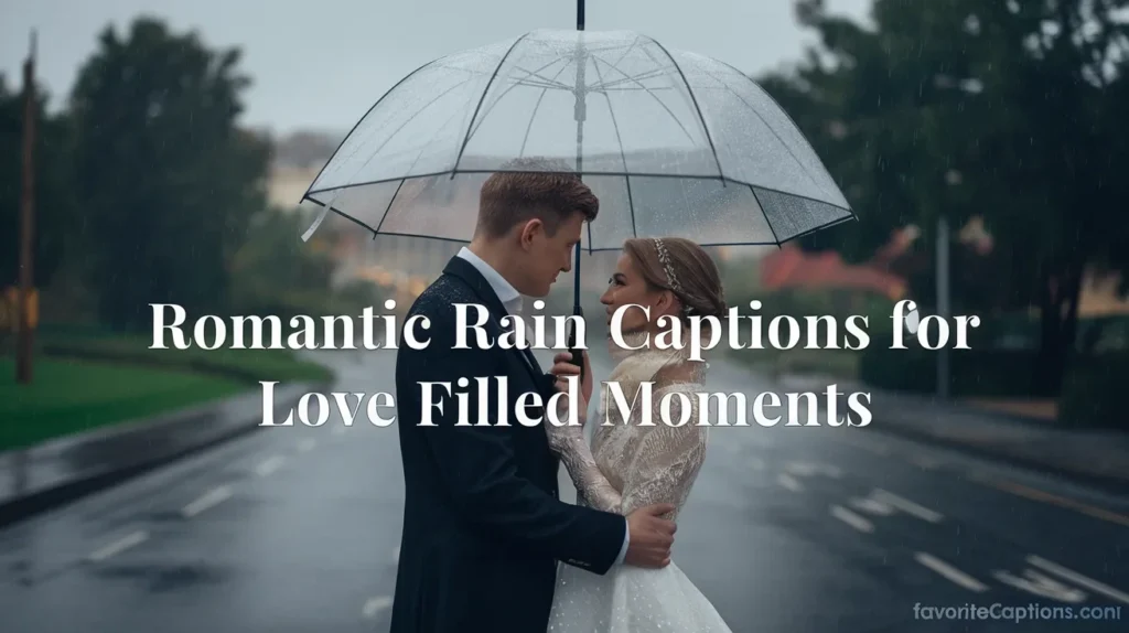 Romantic Rain Captions for Love Filled Moments