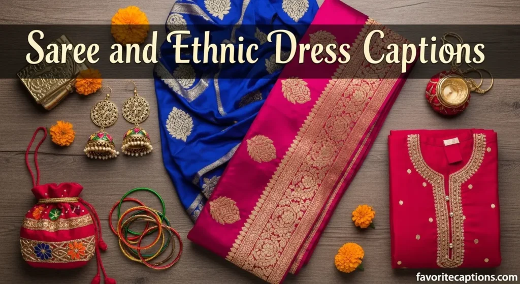 Saree and Ethnic Dress Captions