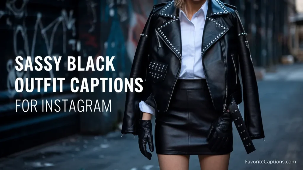 Sassy Black Outfit Captions for Instagram