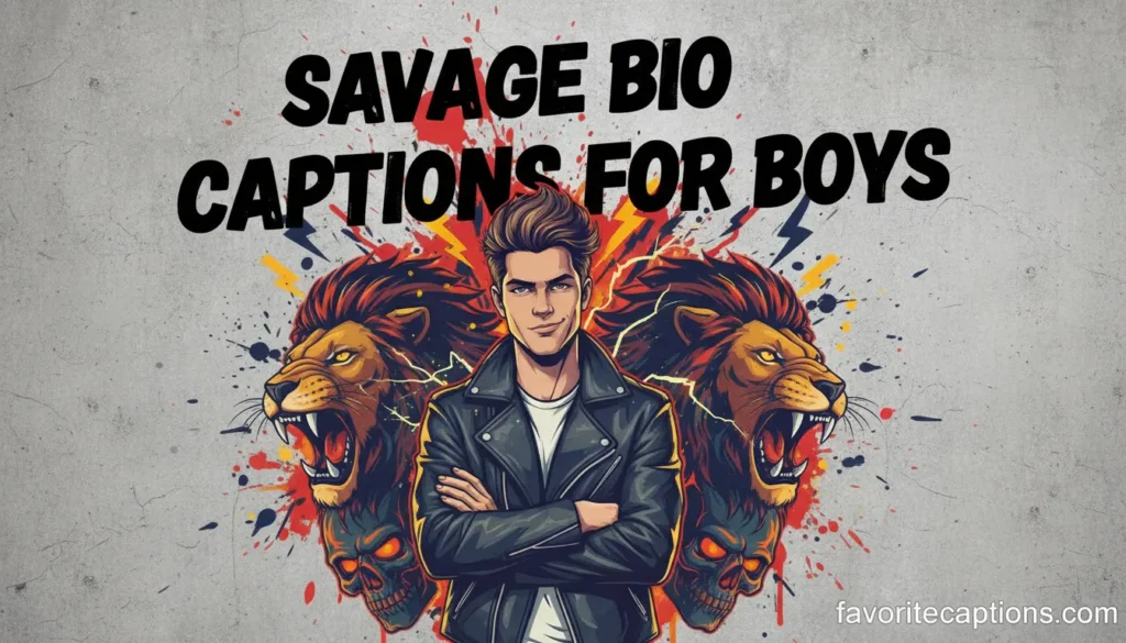 Savage Bio Captions for Boys