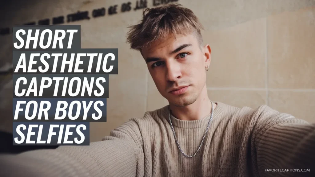 Short Aesthetic Captions for Boys Selfies