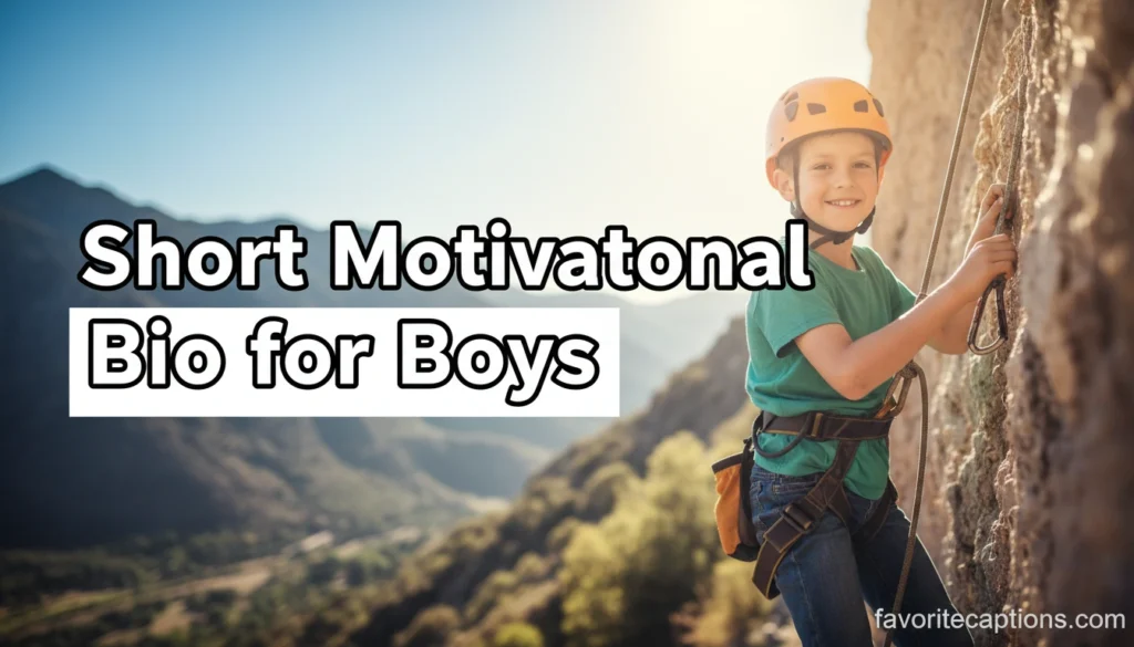 Short Motivational Bio for Boys