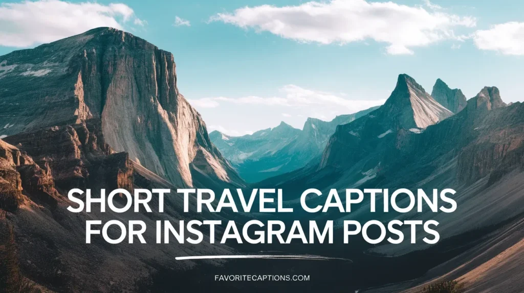 Short Travel Captions for Instagram Posts