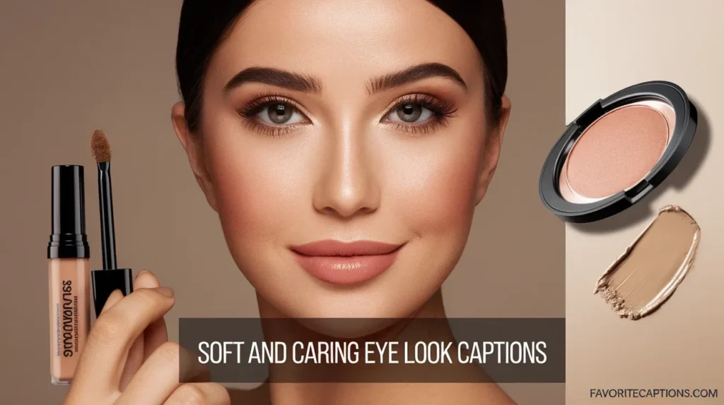 Soft and Caring Eye Look Captions