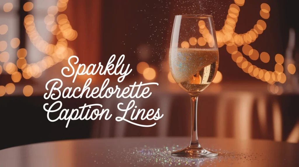 Sparkly Bachelorette Caption Lines