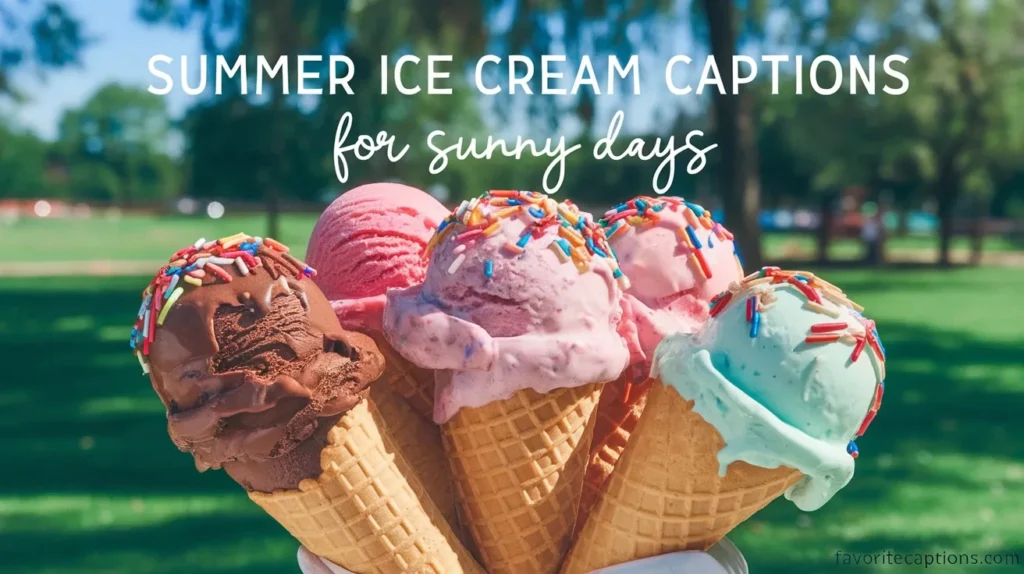 Summer Ice Cream Captions for Sunny Days
