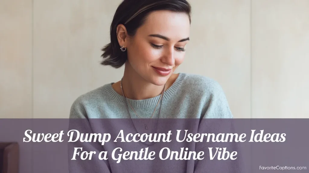 Sweet Dump Account Username Ideas for a Gentle Online Vibe