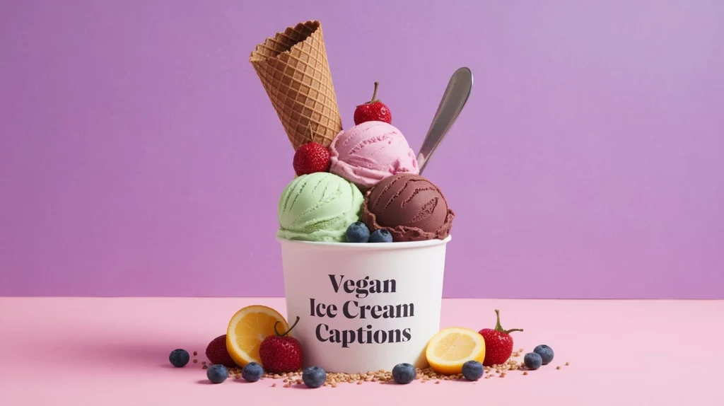 Vegan Ice Cream Captions