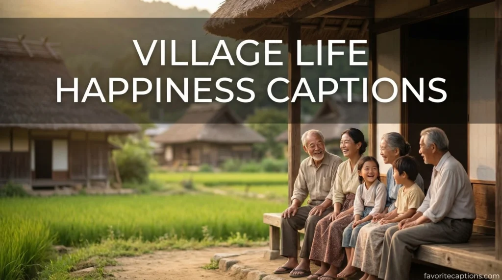 Village Life Happiness Captions