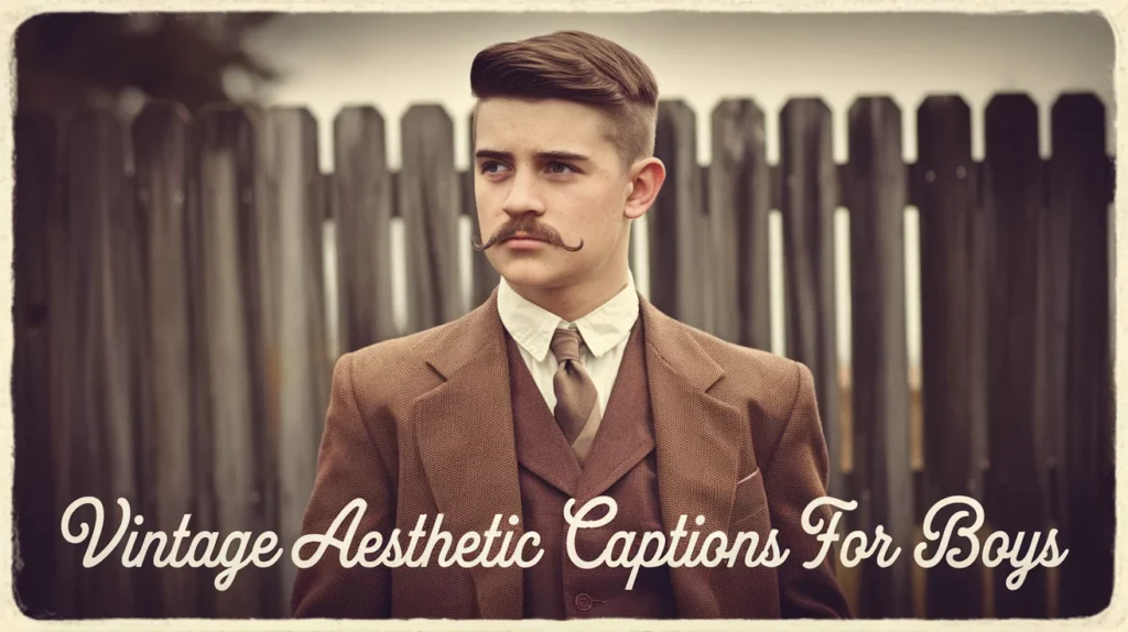 Vintage Aesthetic Captions for Boys