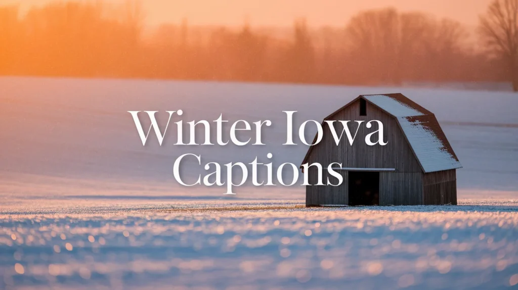 Winter Iowa Captions