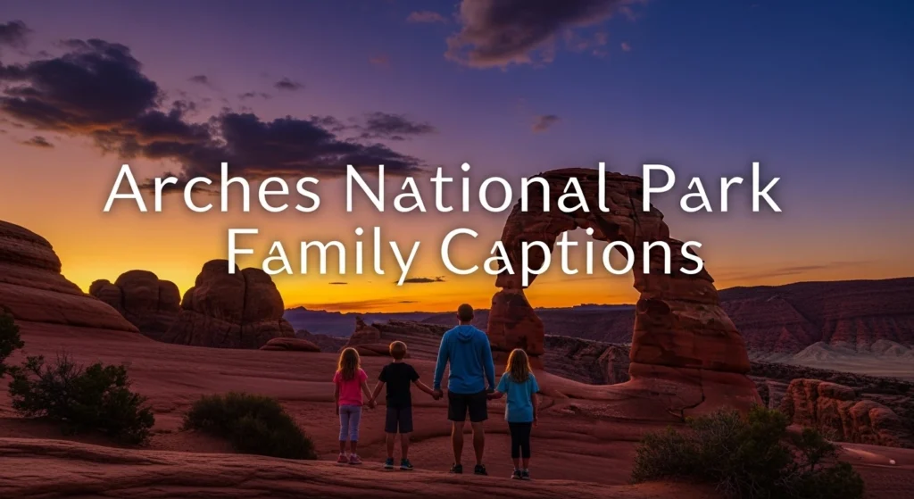 Arches National Park Family Captions