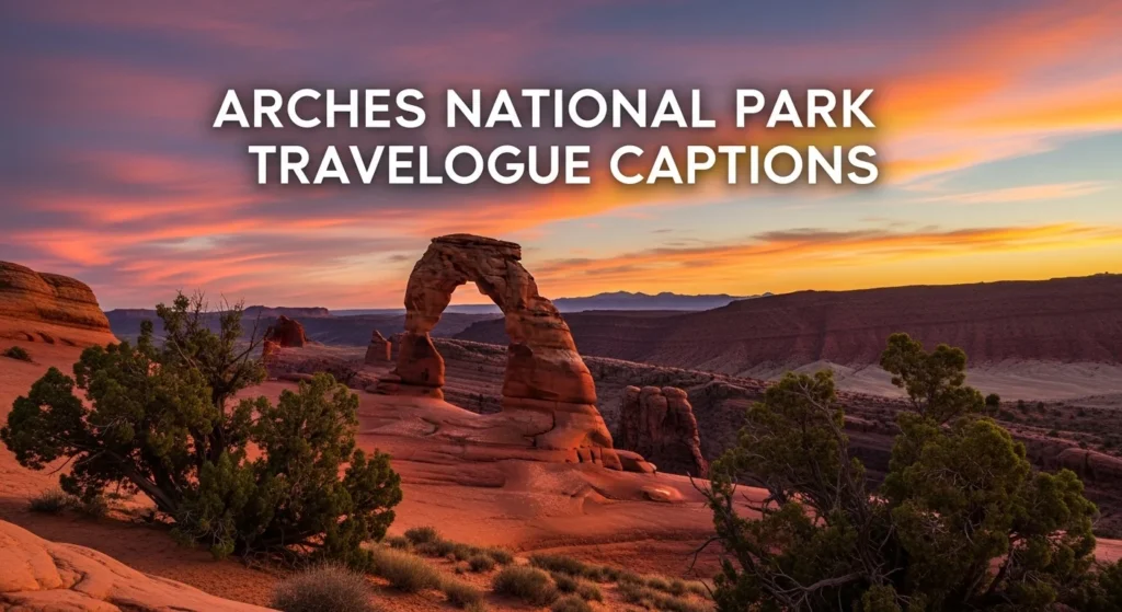 Arches National Park Travelogue Captions