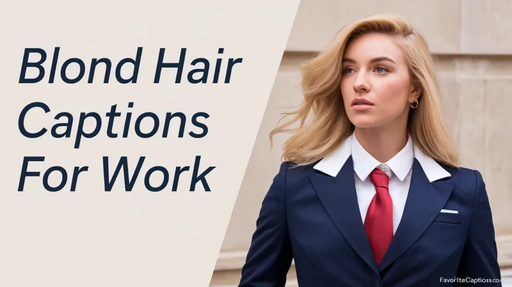Blond Hair Captions for Work