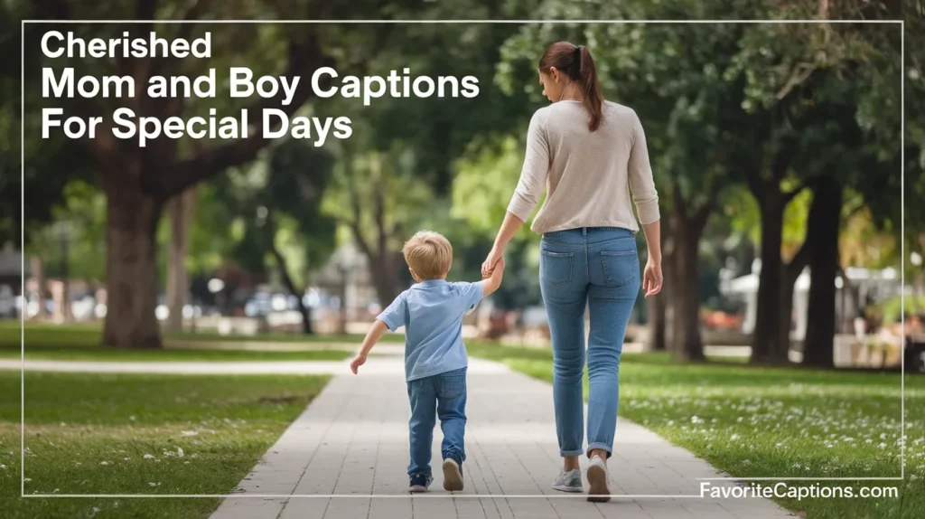 Cherished Mom and Boy Captions for Special Days