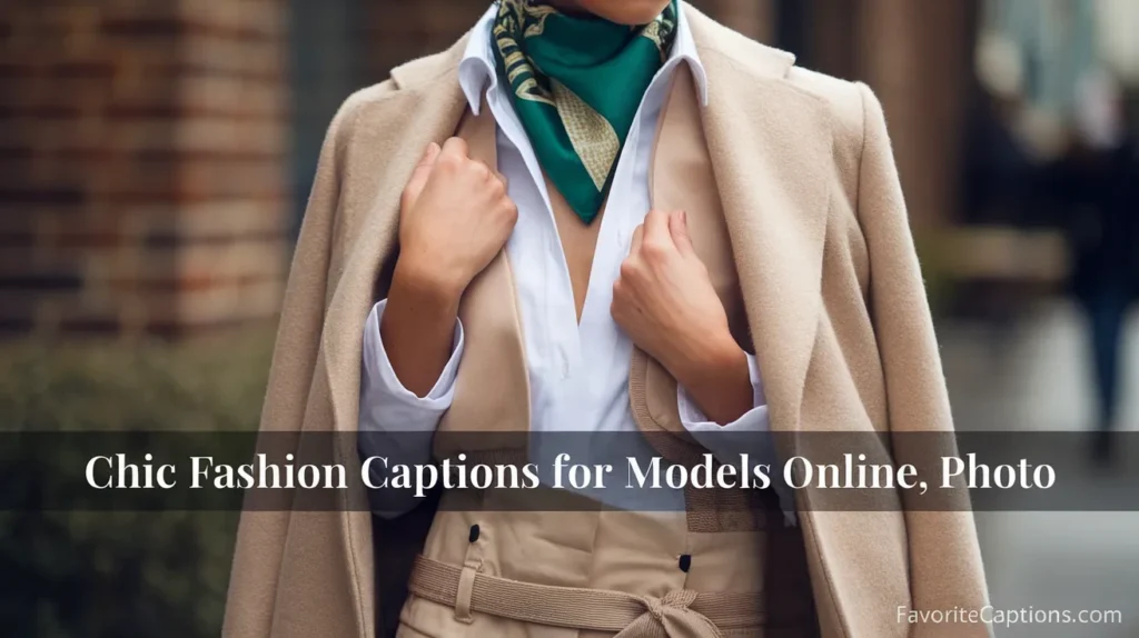 Chic fashion captions for models online