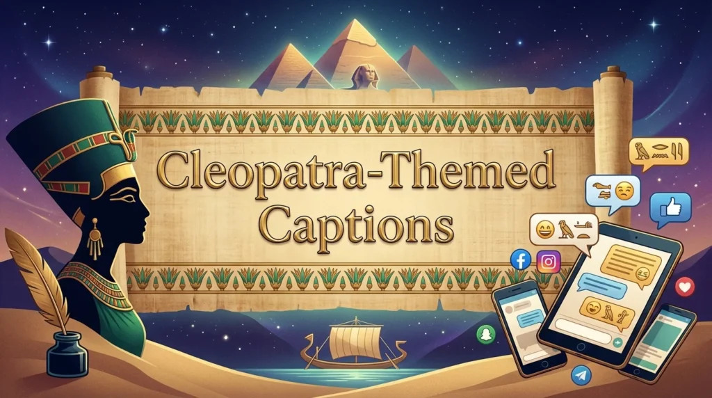 Cleopatra-Themed Captions