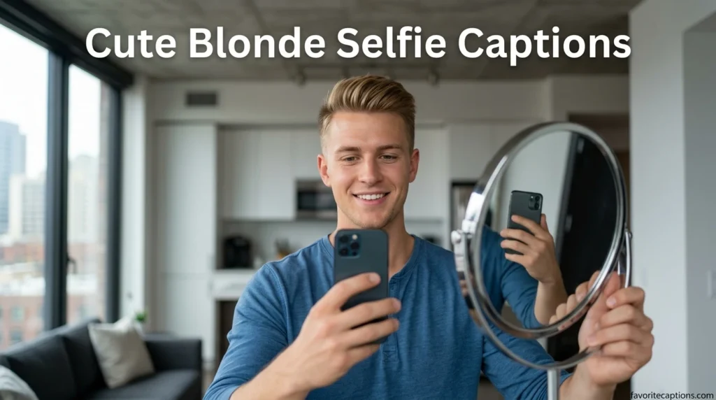 Cute Blonde Selfie Captions