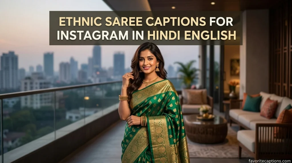 Ethnic Saree Captions for Instagram in Hindi English