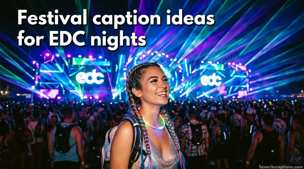 Festival caption ideas for EDC nights