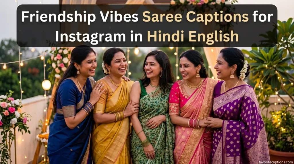 Friendship Vibes Saree Captions for Instagram in Hindi English