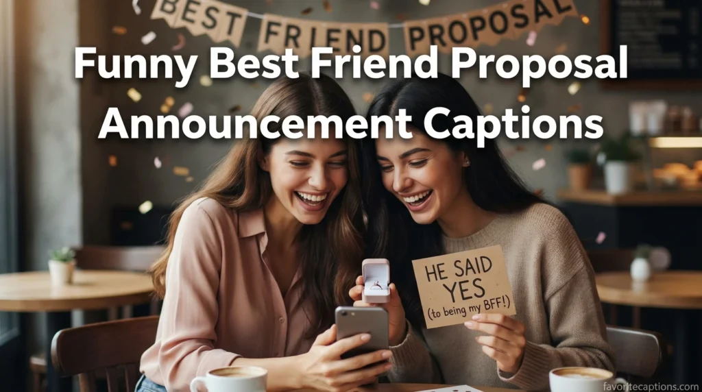 Funny Best Friend Proposal Announcement Captions