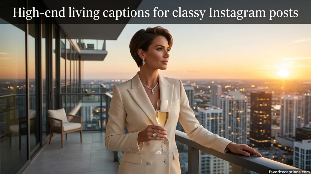 High-end living captions for classy Instagram posts