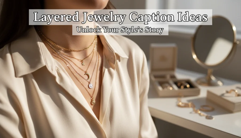 Layered Jewelry Caption Ideas
