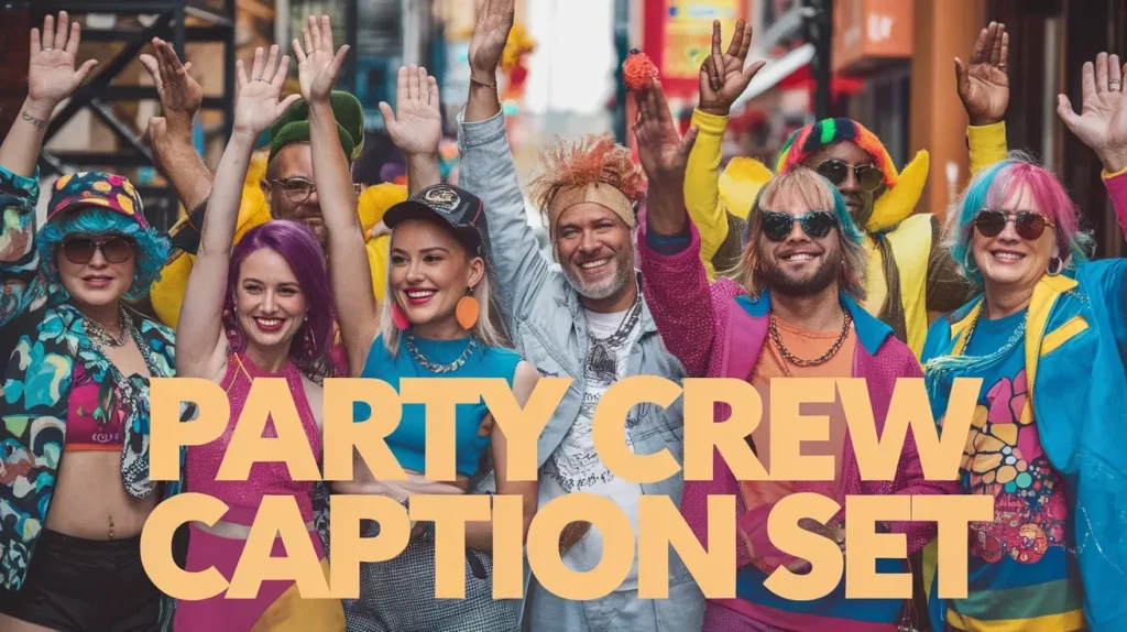 Party Crew Caption Set
