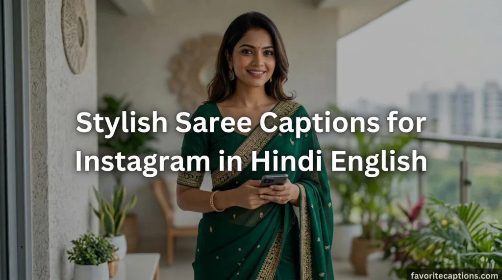Stylish Saree Captions for Instagram in Hindi English