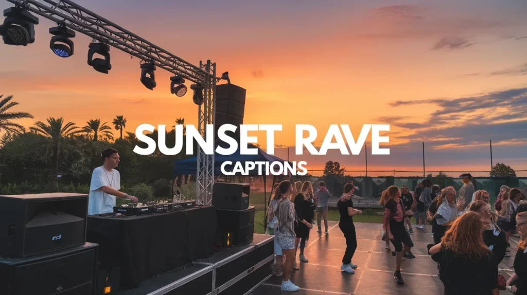 Sunset Rave Captions