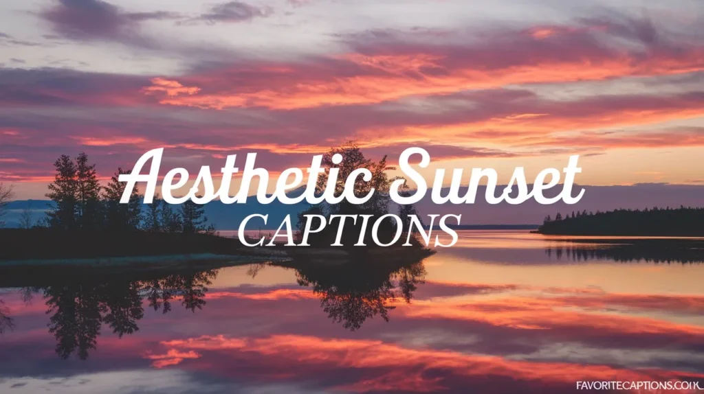 Aesthetic sunset captions