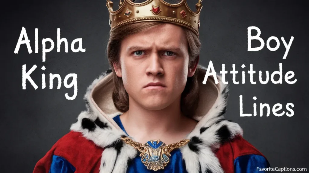 Alpha king boy attitude lines