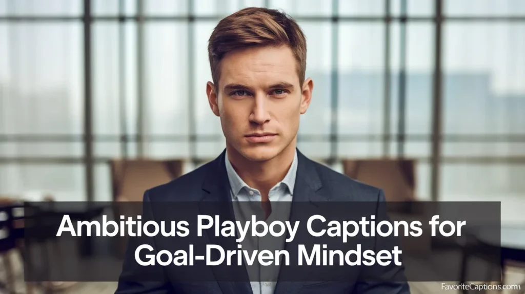 Ambitious playboy captions for goal driven mindset