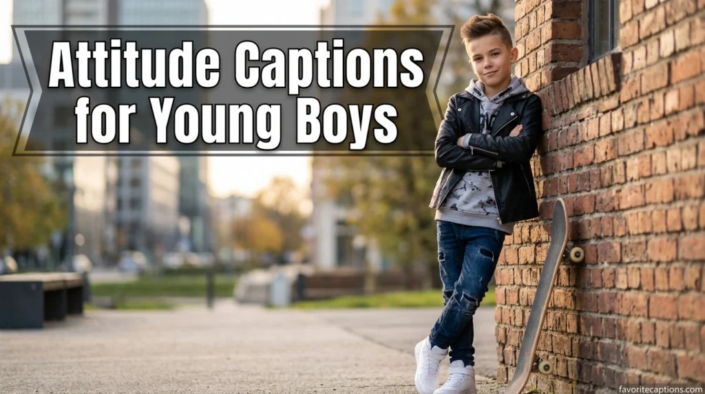 Attitude Captions for Young Boys