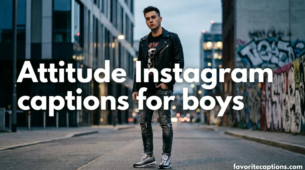 Attitude Instagram captions for boys