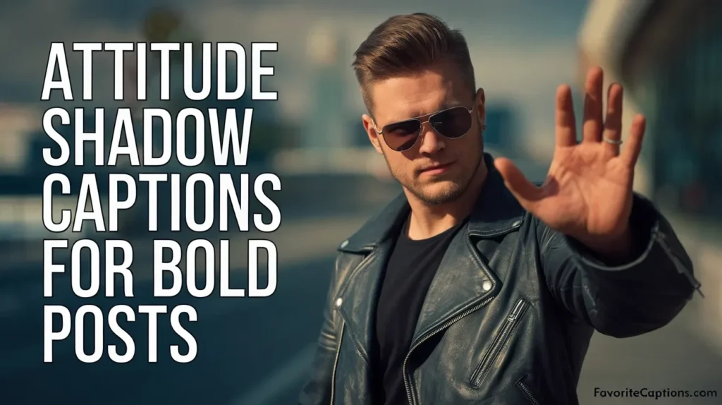 Attitude shadow captions for bold posts