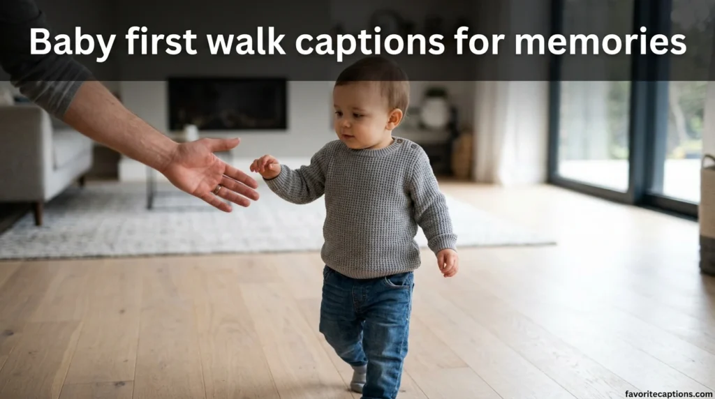 Baby first walk captions for memories