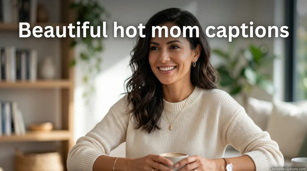 Beautiful hot mom captions