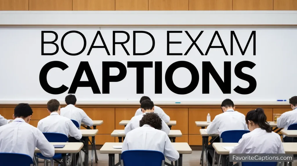Board exam captions