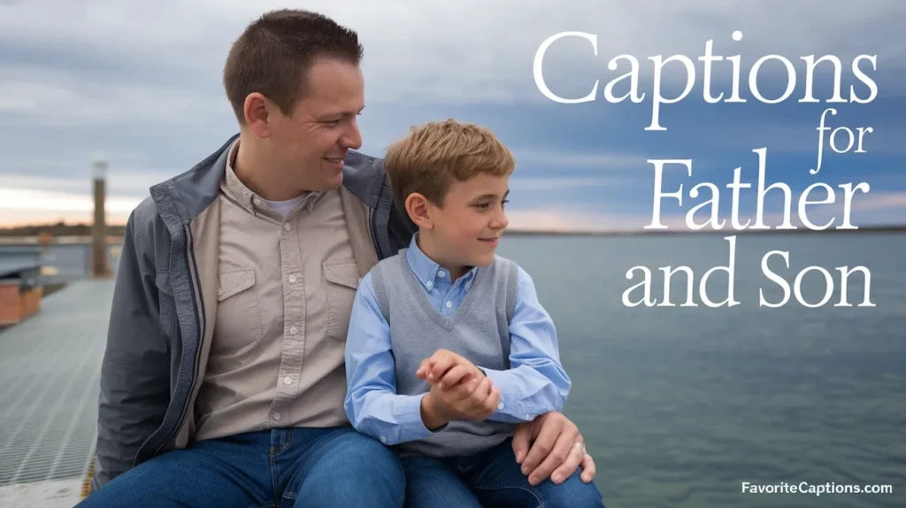 Captions for father and son