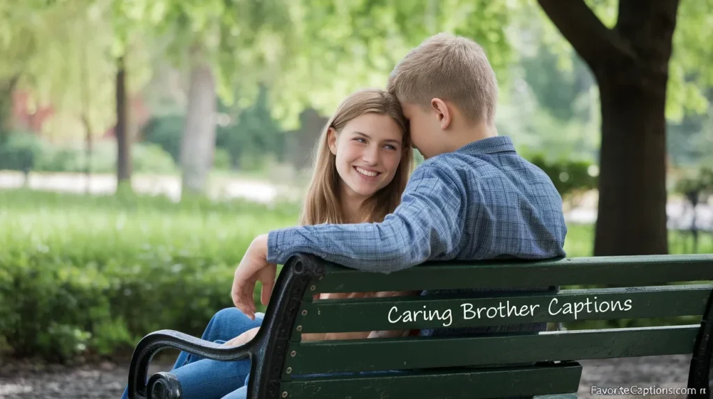 Caring brother captions