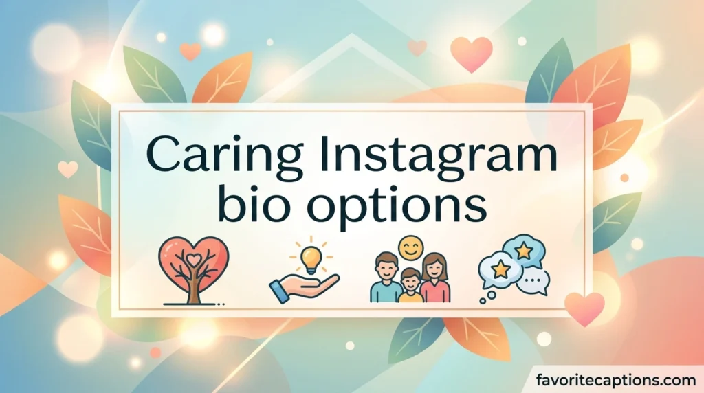 Caring Instagram bio options