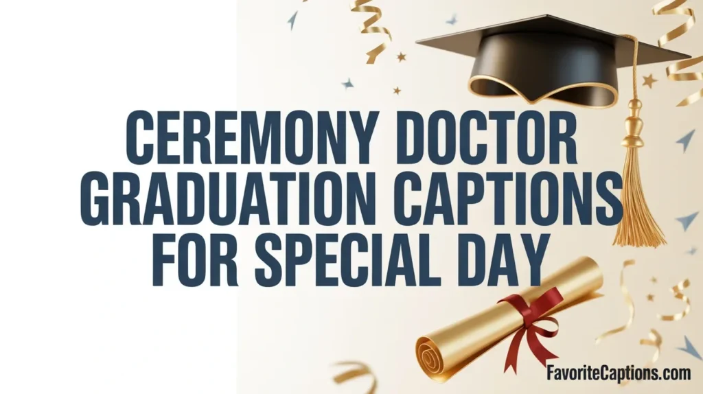 Ceremony doctor graduation captions for special day