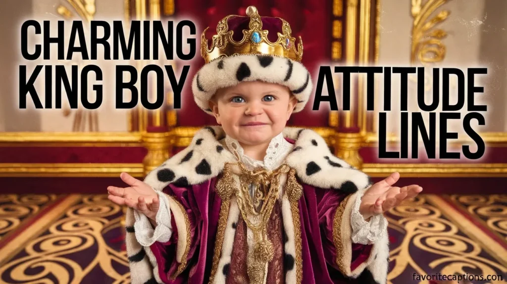 Charming king boy attitude lines