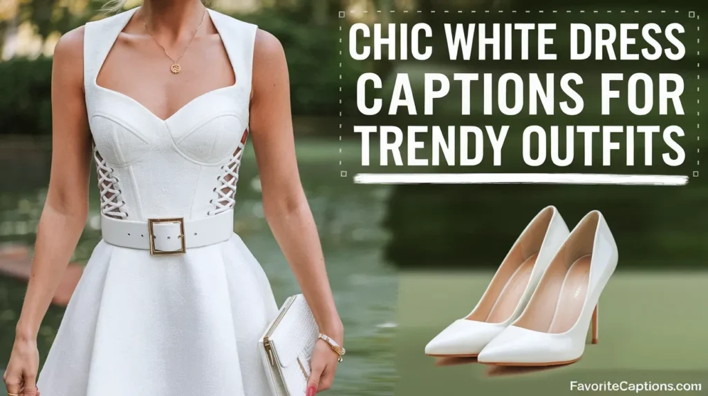 Chic White Dress Captions for Trendy Outfits