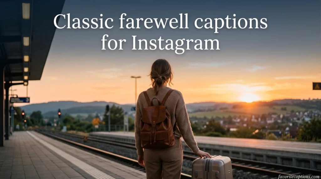 Classic farewell captions for Instagram