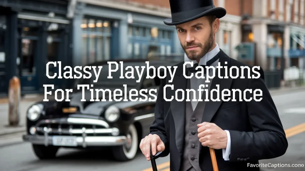 Classy playboy captions for timeless confidence