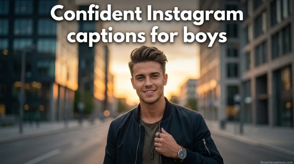 Confident Instagram captions for boys